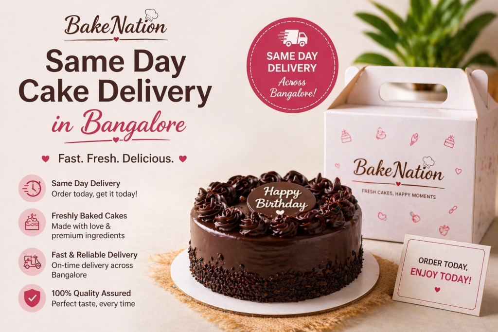 Same Day Cake Delivery in Bangalore